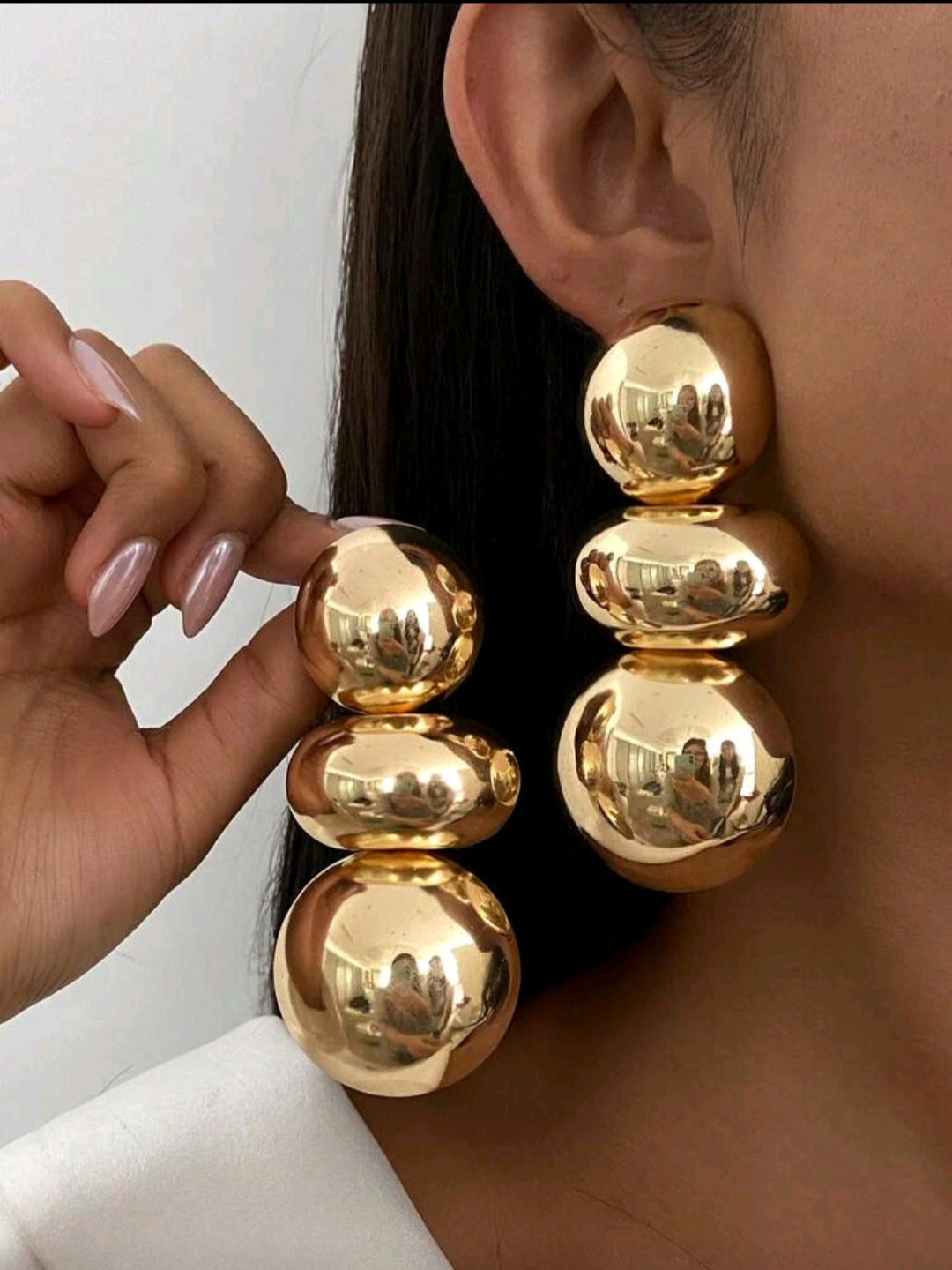 3 ball earrings
