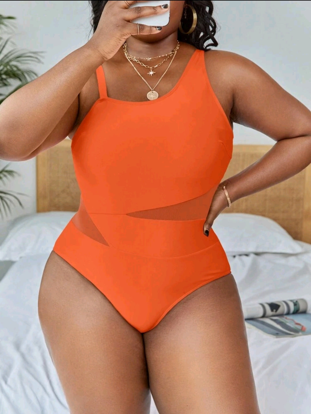 Orange swimsuit 2XL