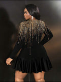 Black and Gold Dress 4XL