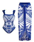 Blue and White Swim Wear