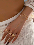 Hand chain with a connection to rings