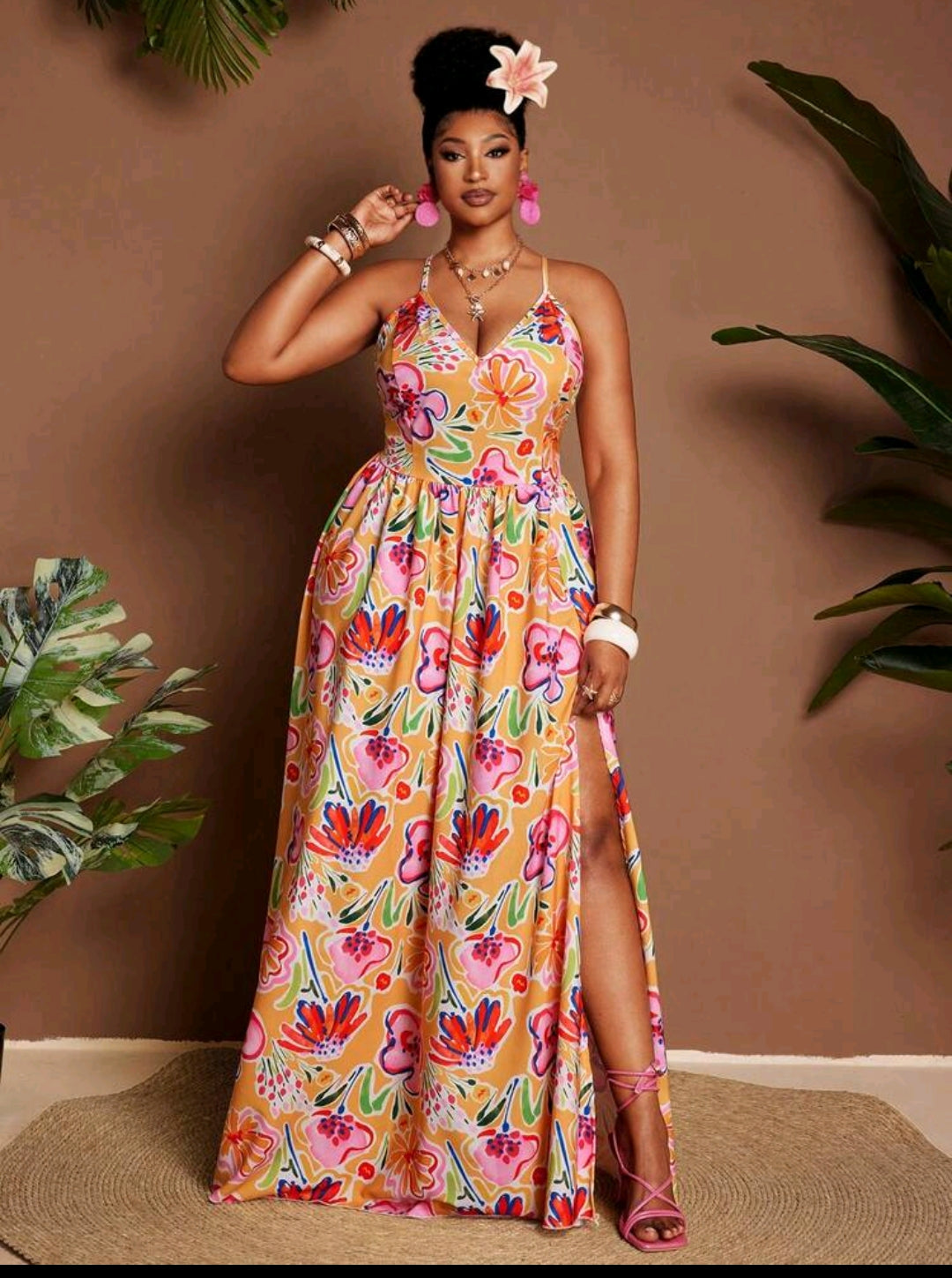 Long floral dress